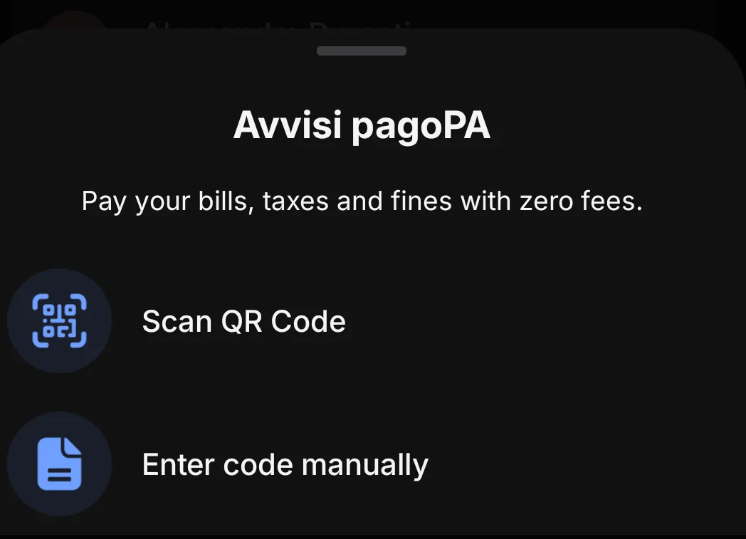 Avvisi pagoPA section