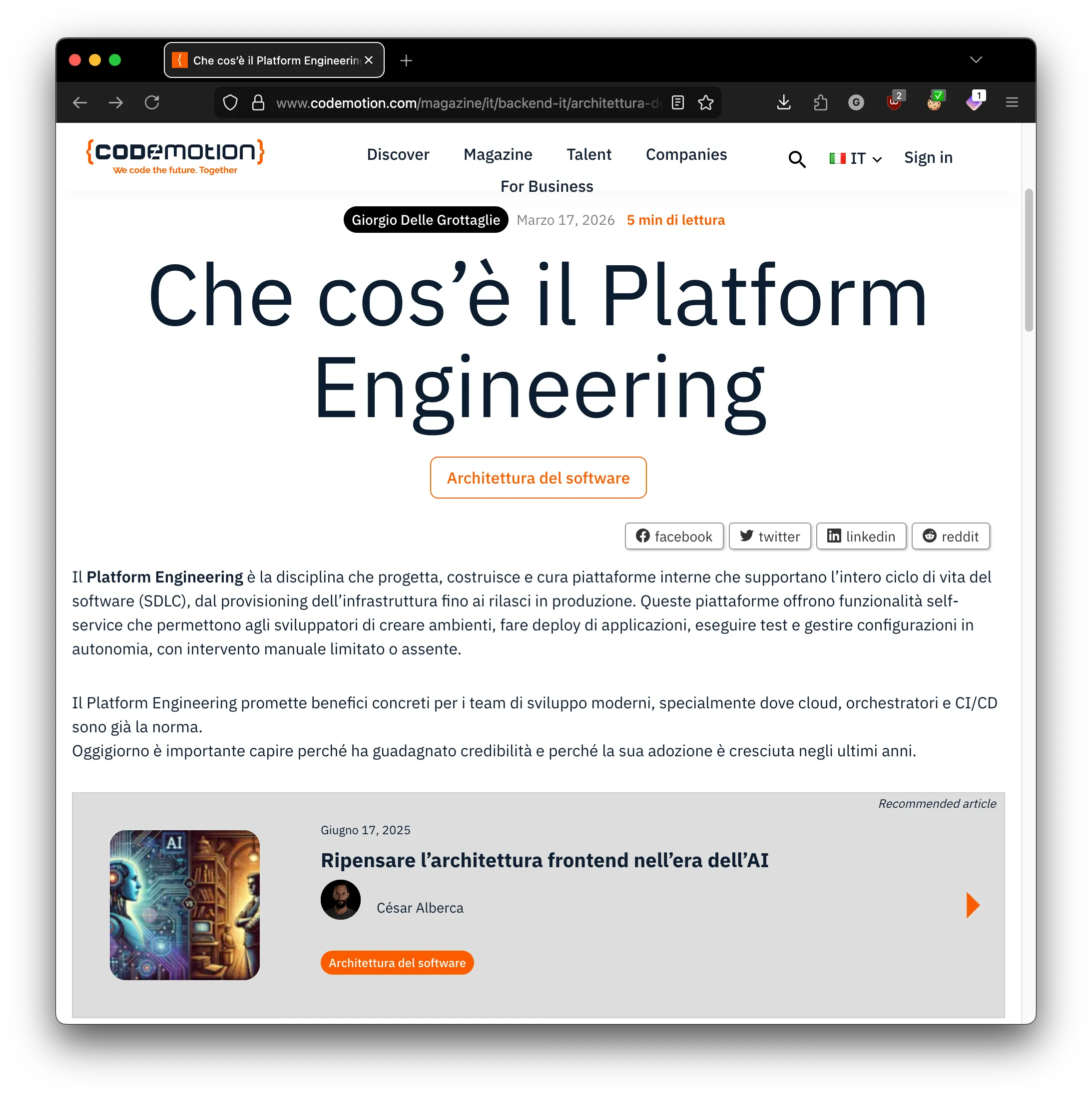 Screenshot of the interview on The New Stack
